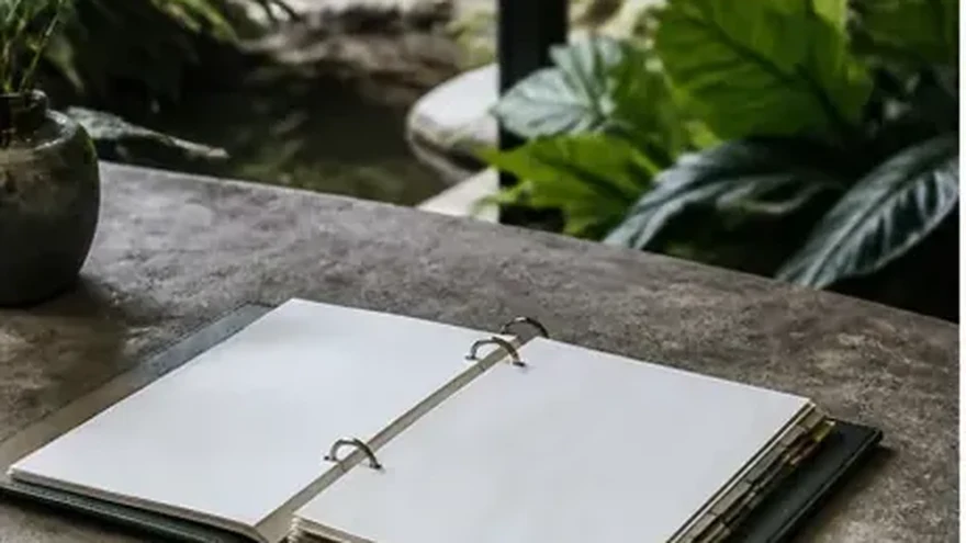 An organised overview of printed documents fanned out on a desk